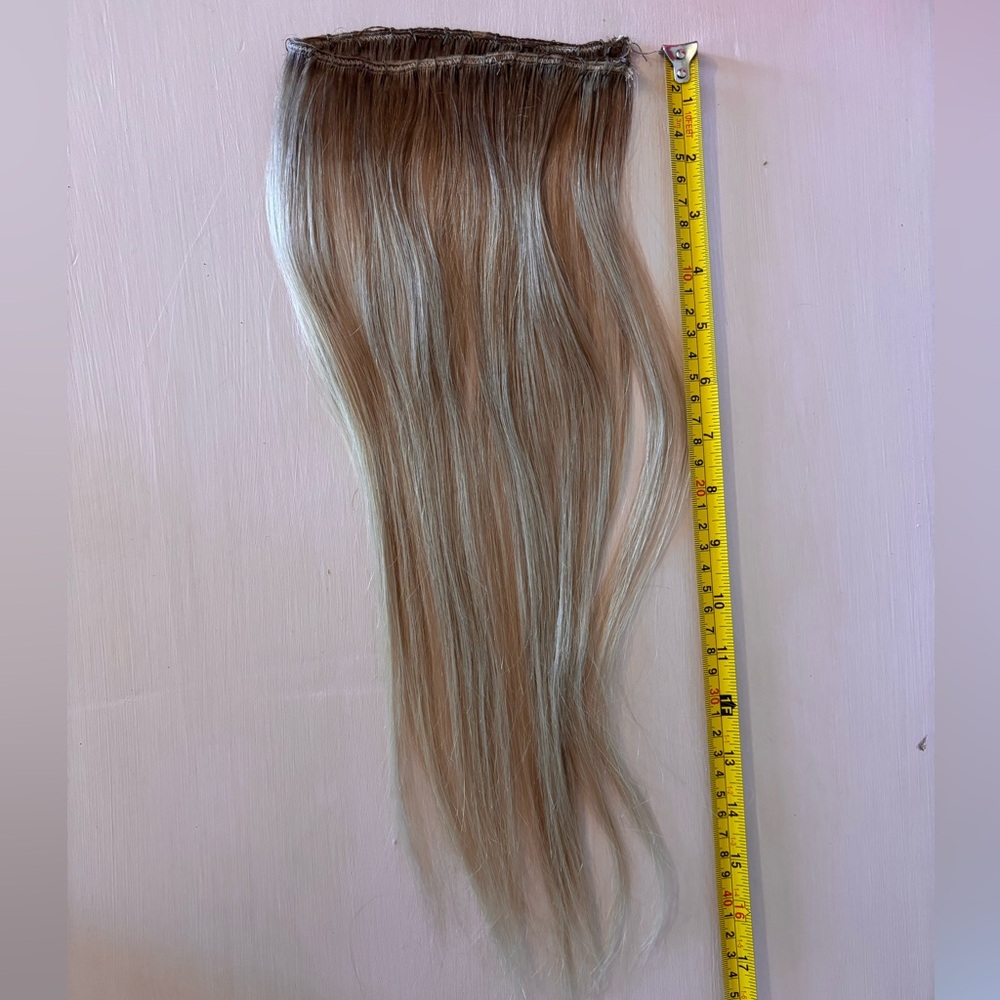 JZ Styles 18” Machine Weft Remy Human Hair Extensions Blonde Rooted Ombré - Picture 3 of 5